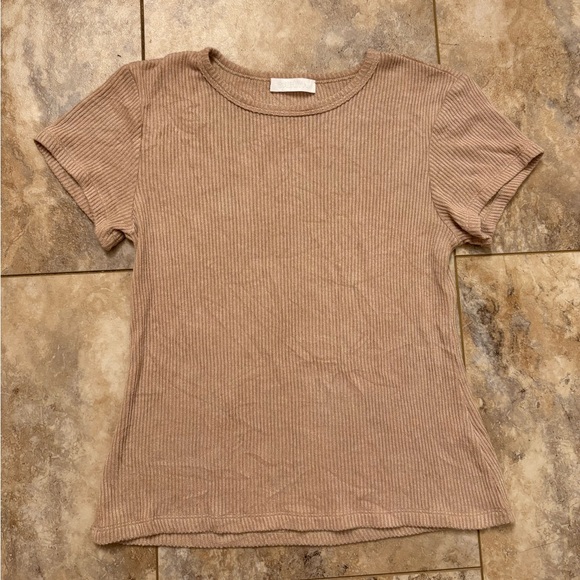 SABLYN Yael Ribbed Tee In Honey Women’s Size Small Short Sleeve - Picture 6 of 12